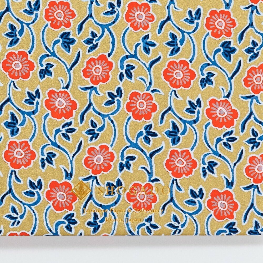Goshuin-chou (Book Of Seals), Bright Orange & Blue Flowers