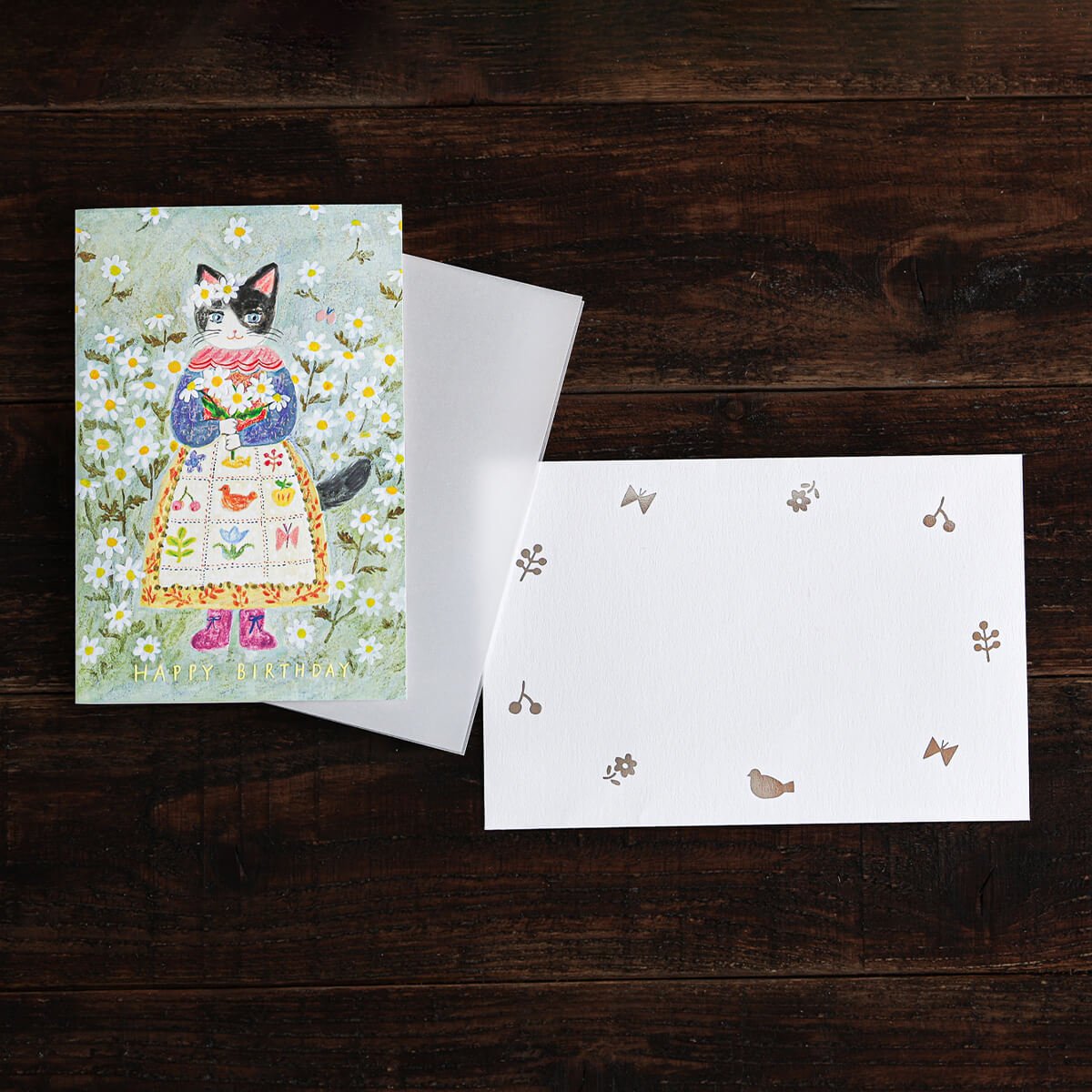 Birthday Card, Cat in Dress - Scents of Japan