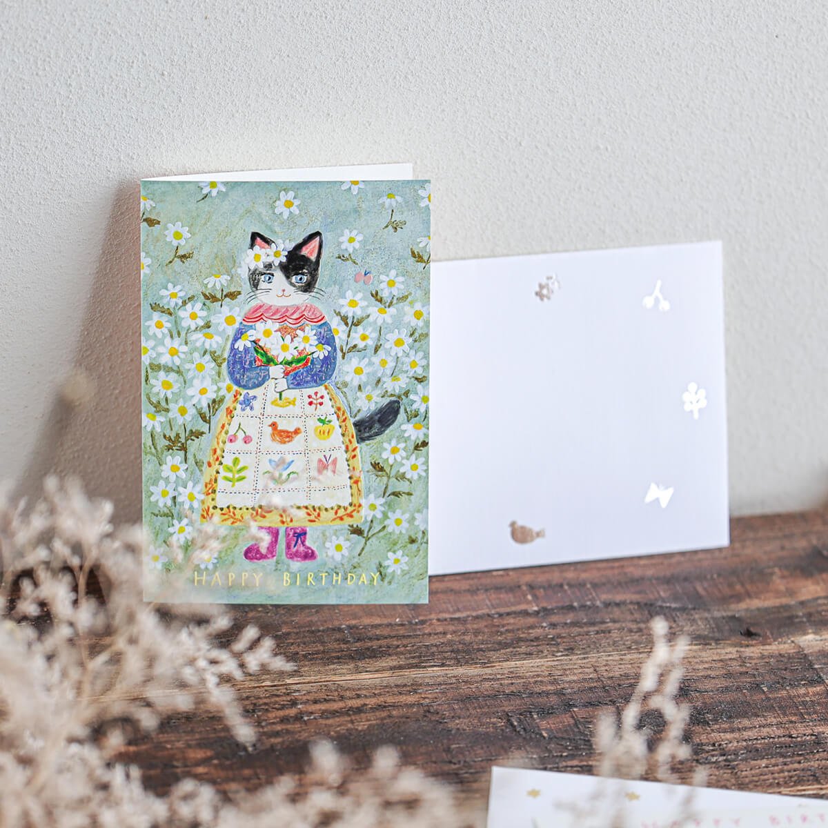 Birthday Card, Cat in Dress - Scents of Japan