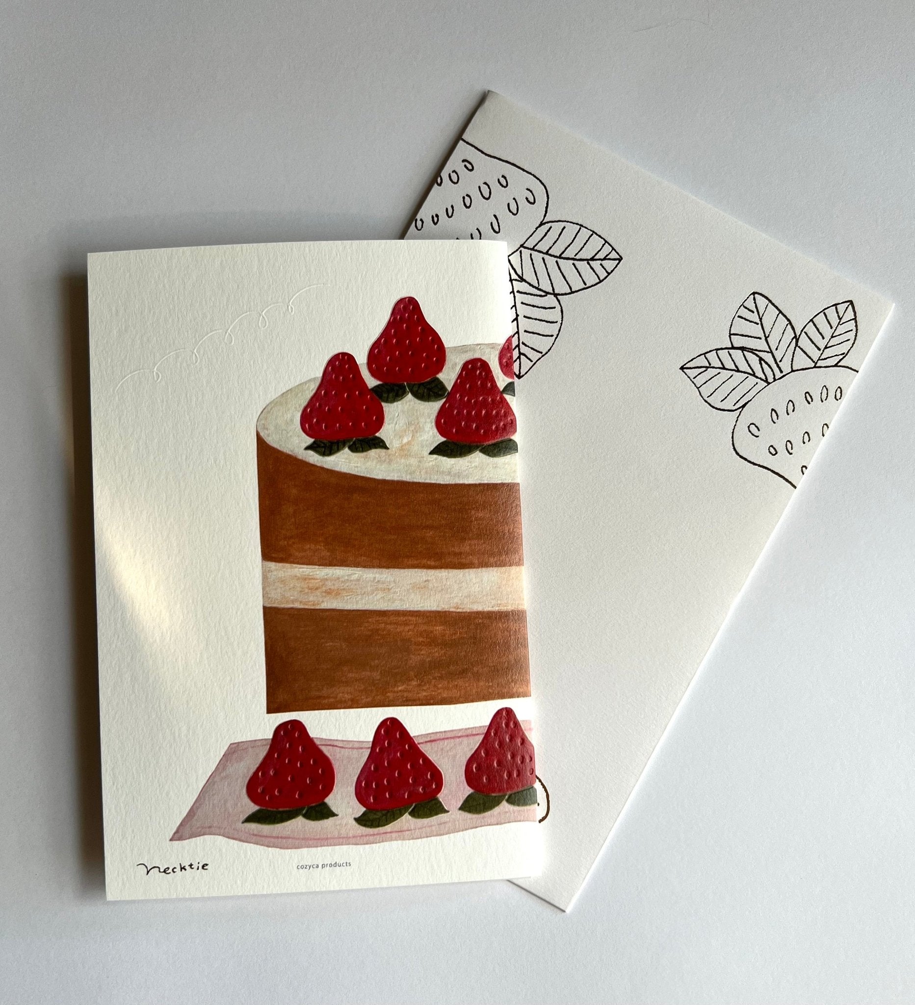 Birthday Card, Strawberry Birthday Cake - Scents of Japan
