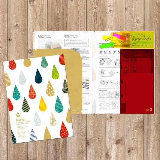 Clear File, A4, Coloured Droplets - Scents of Japan