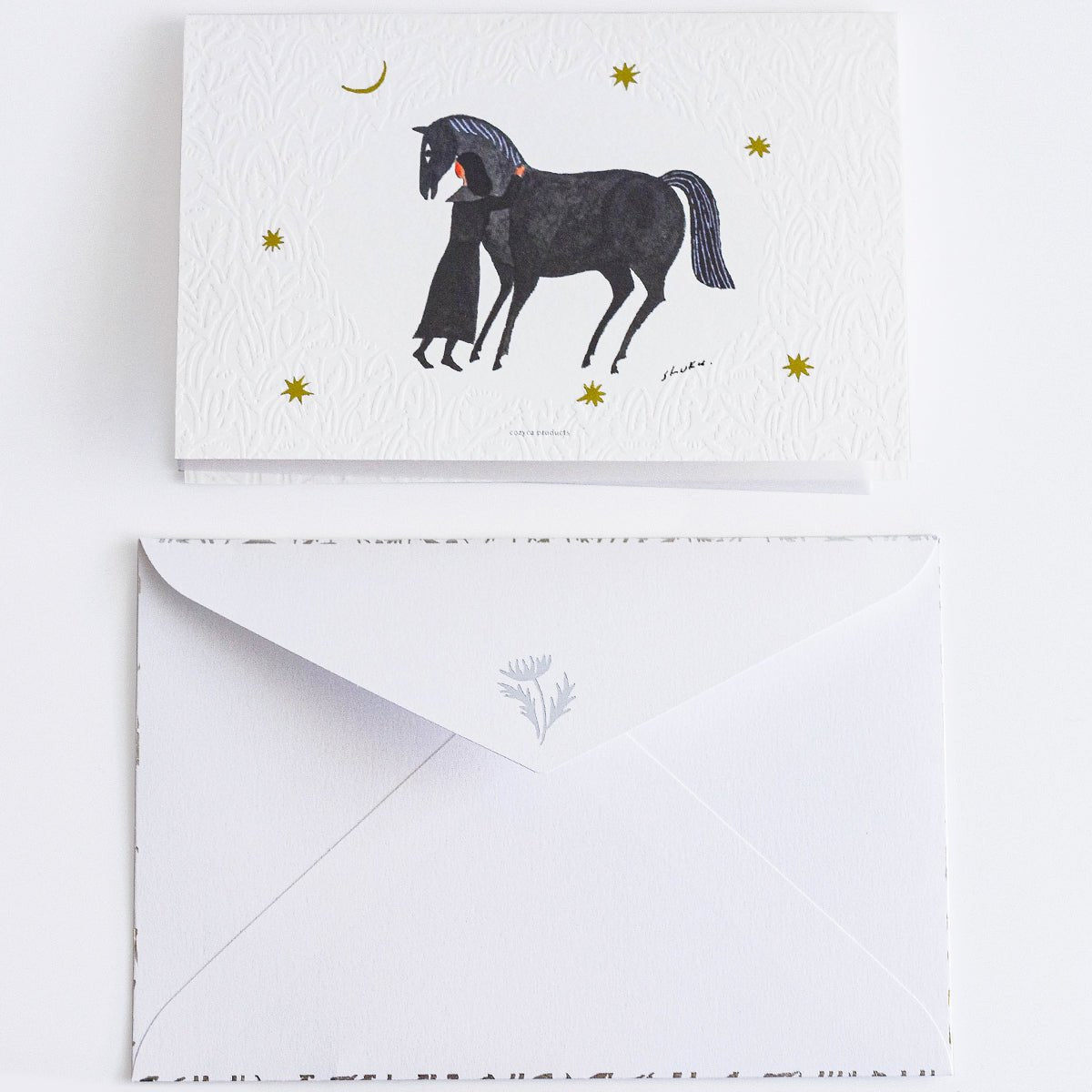 Congratulations Card, Lady on Horse - Scents of Japan
