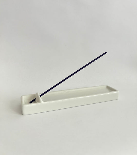 Incense Holder, Long White