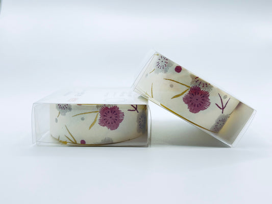 Tape, Washi, Purple & Grey Flowers