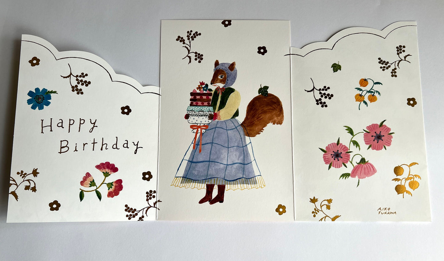 Card, Birthday, Squirrel