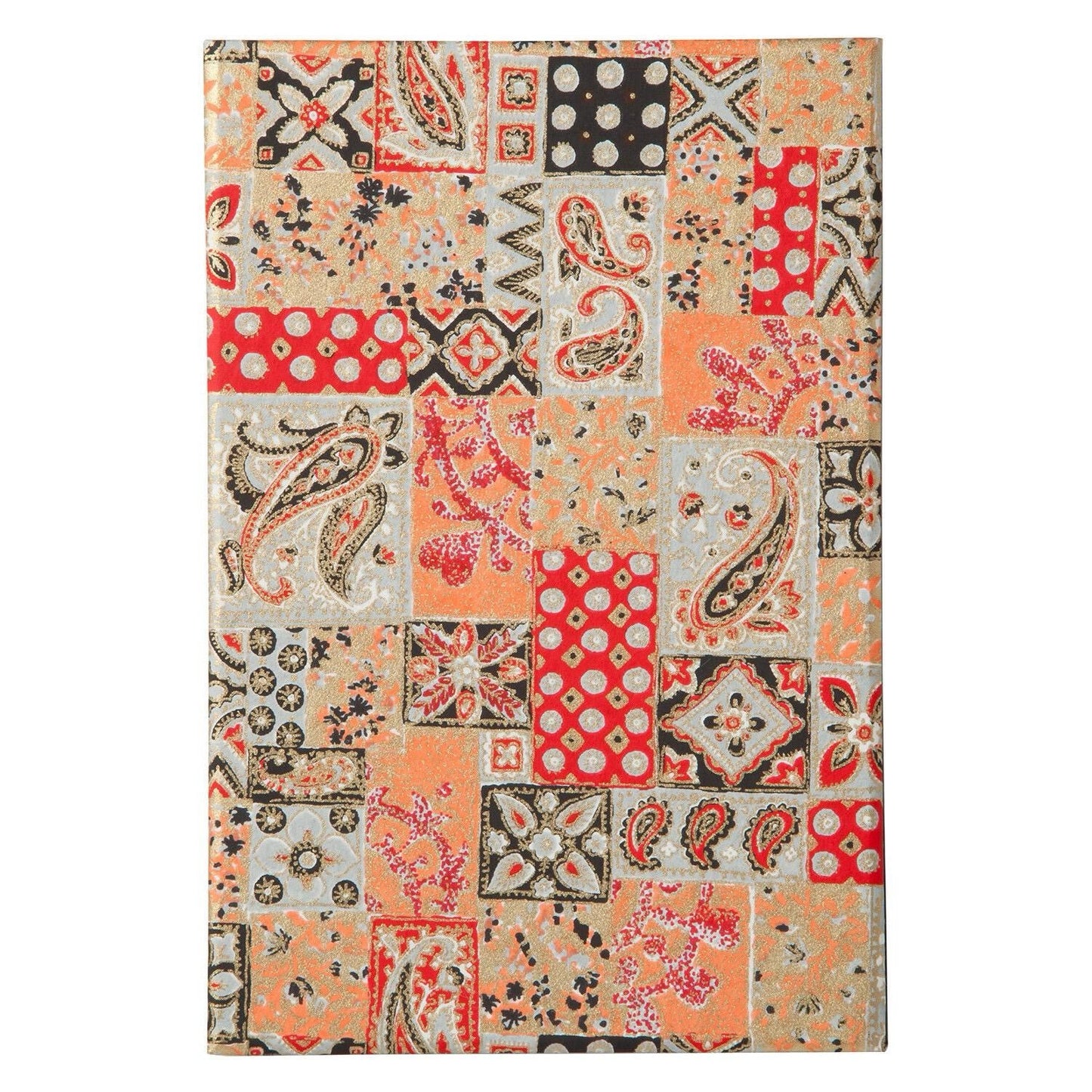 Goshuin - Chou, Black & Apricot Square Pattern - Scents of Japan