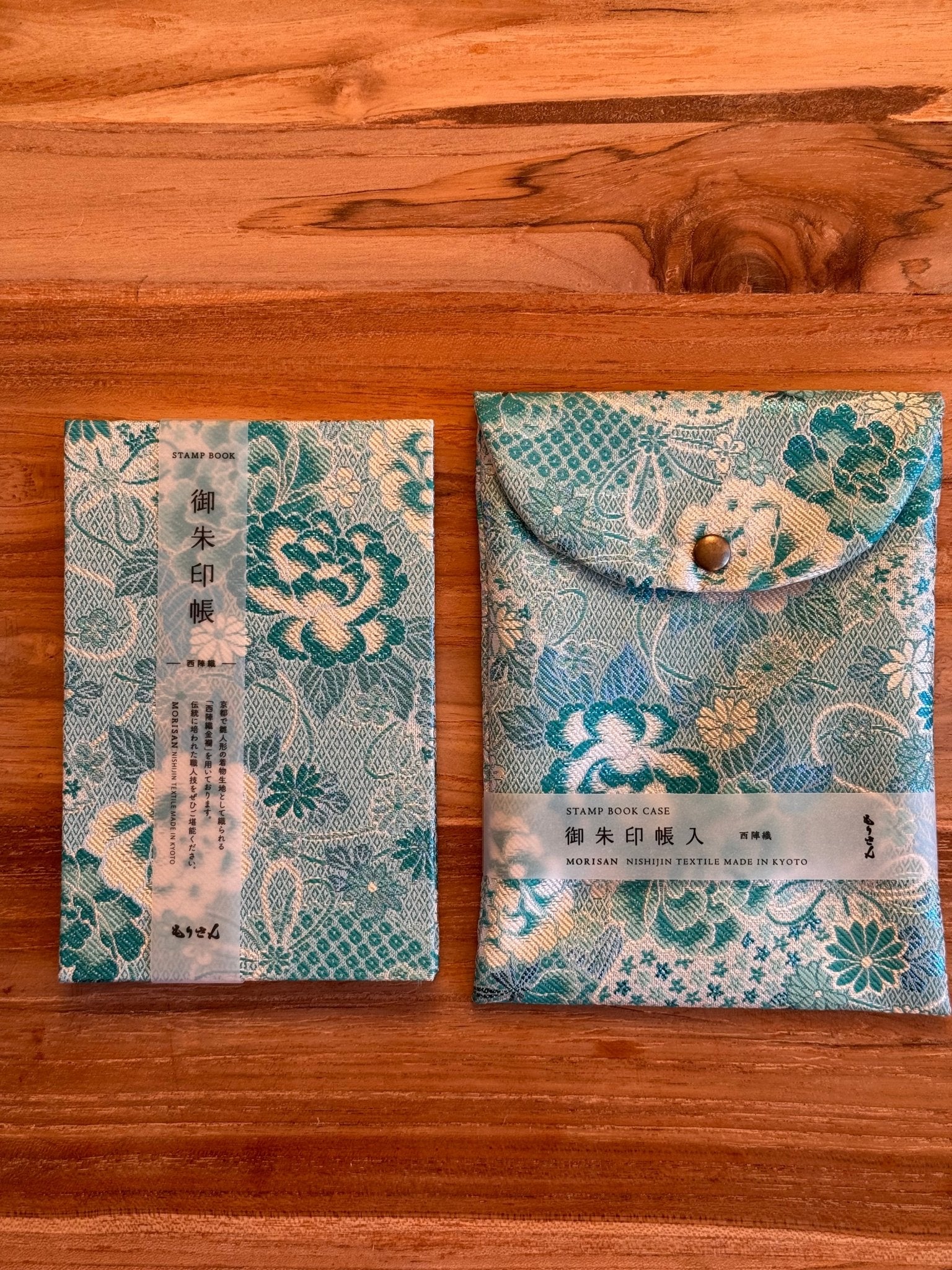 Goshuin - Chou Book & Bag Set, Pale Blue & White Flowers - Scents of Japan
