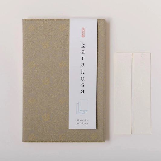 Goshuin - Chou, Karakusa, Light Brown & Cream Flowers - Scents of Japan