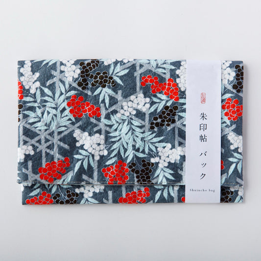 Goshuin Storage Bag, Black & Red Grapes - Scents of Japan