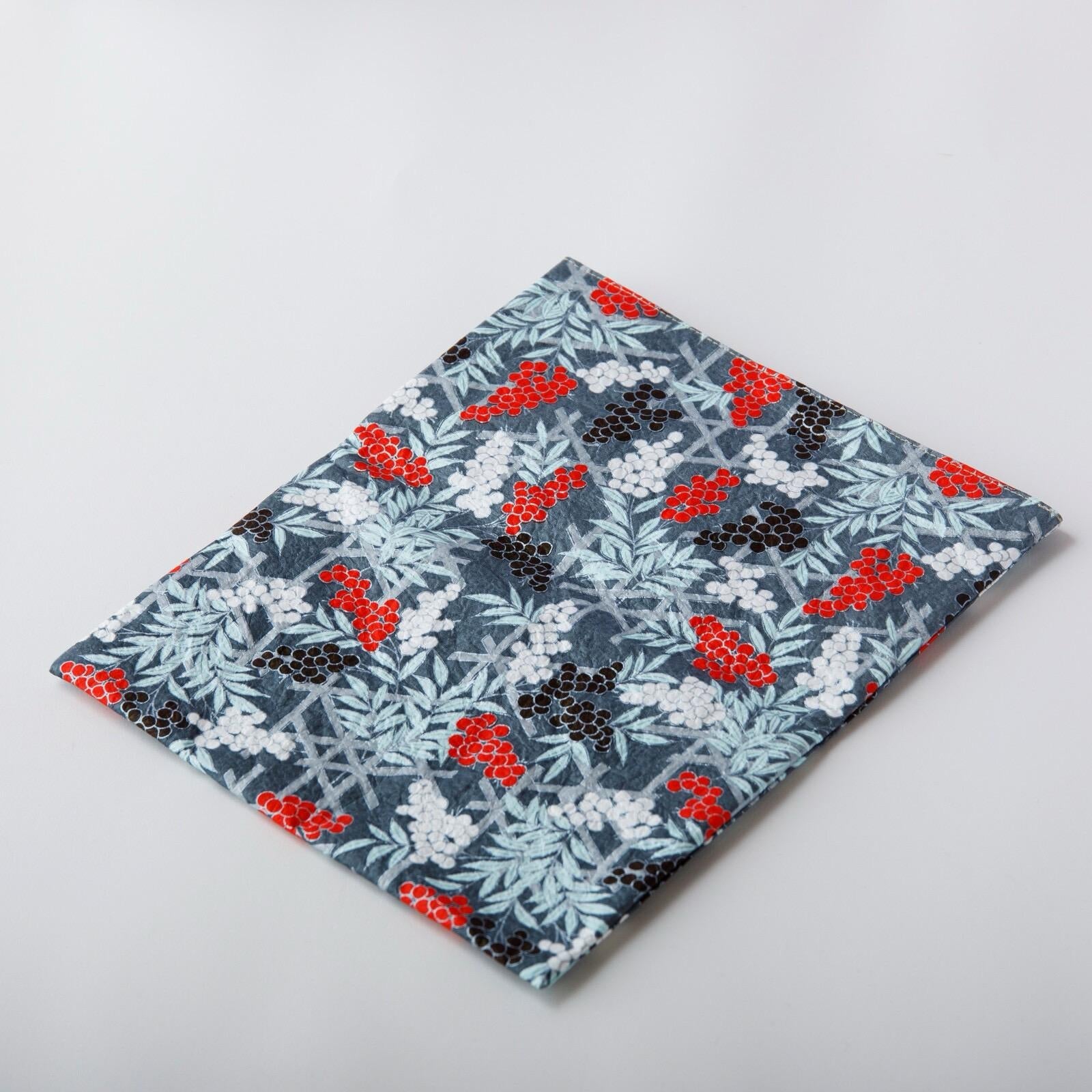Goshuin Storage Bag, Black & Red Grapes - Scents of Japan
