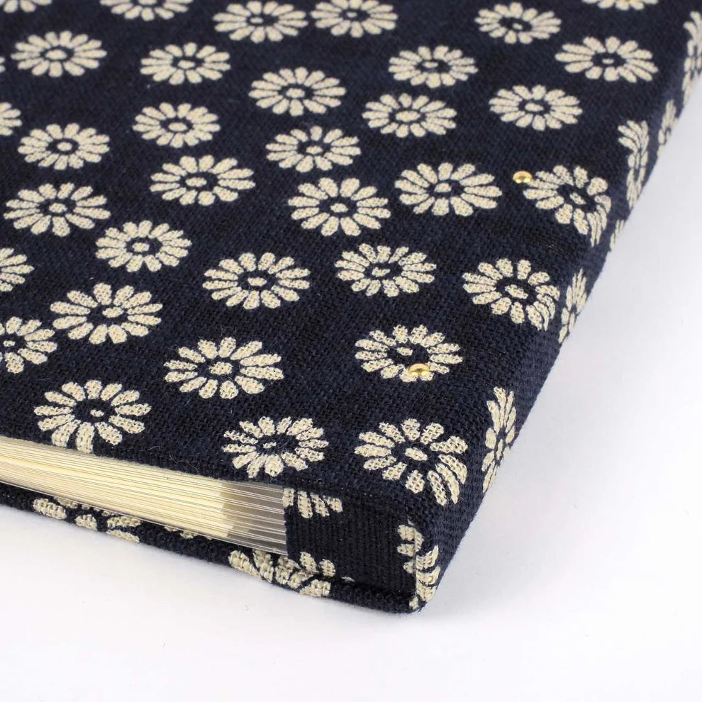 Goshuin Holder, Navy Chrysanthemums - Scents of Japan