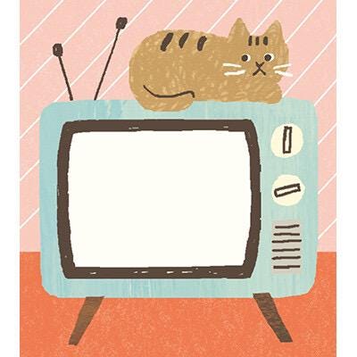 Television & Cat Memo Pad