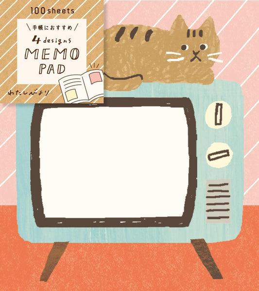 Television & Cat Memo Pad