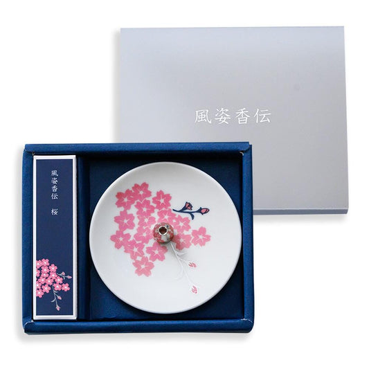 Cherry Blossom Design Incense Gift Set