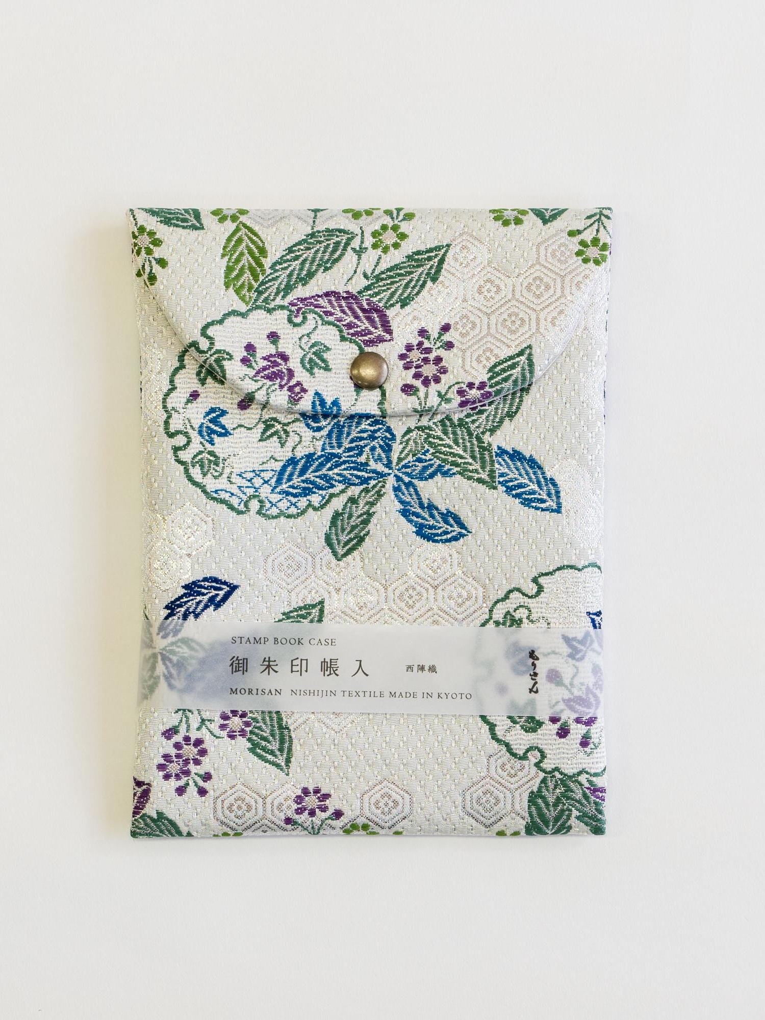 Goshuin-Chou Book & Bag Set , Fabric, White/Purple/Blue