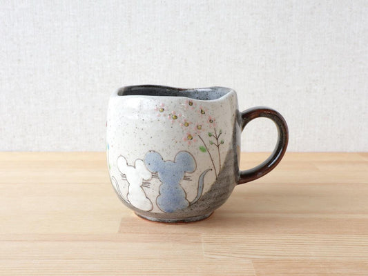 Mug, Kutani Ware, Sunny Mouse