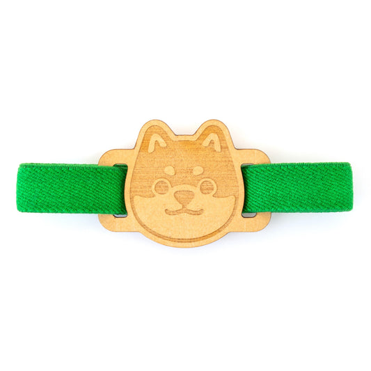 Goshuin Book Bands, Shiba Inu (Green)