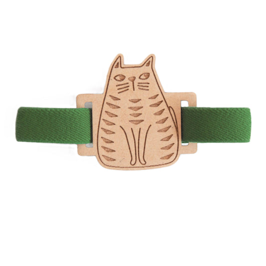 Goshuin Book Bands, Cat (Green)