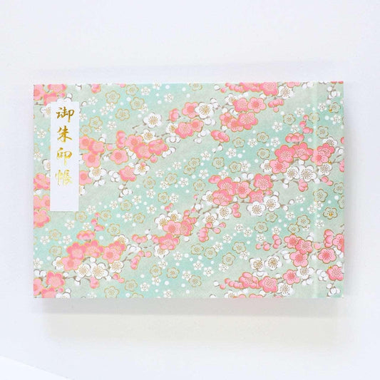 Goshuin Holder (Spread Size), Pink & White Flowers