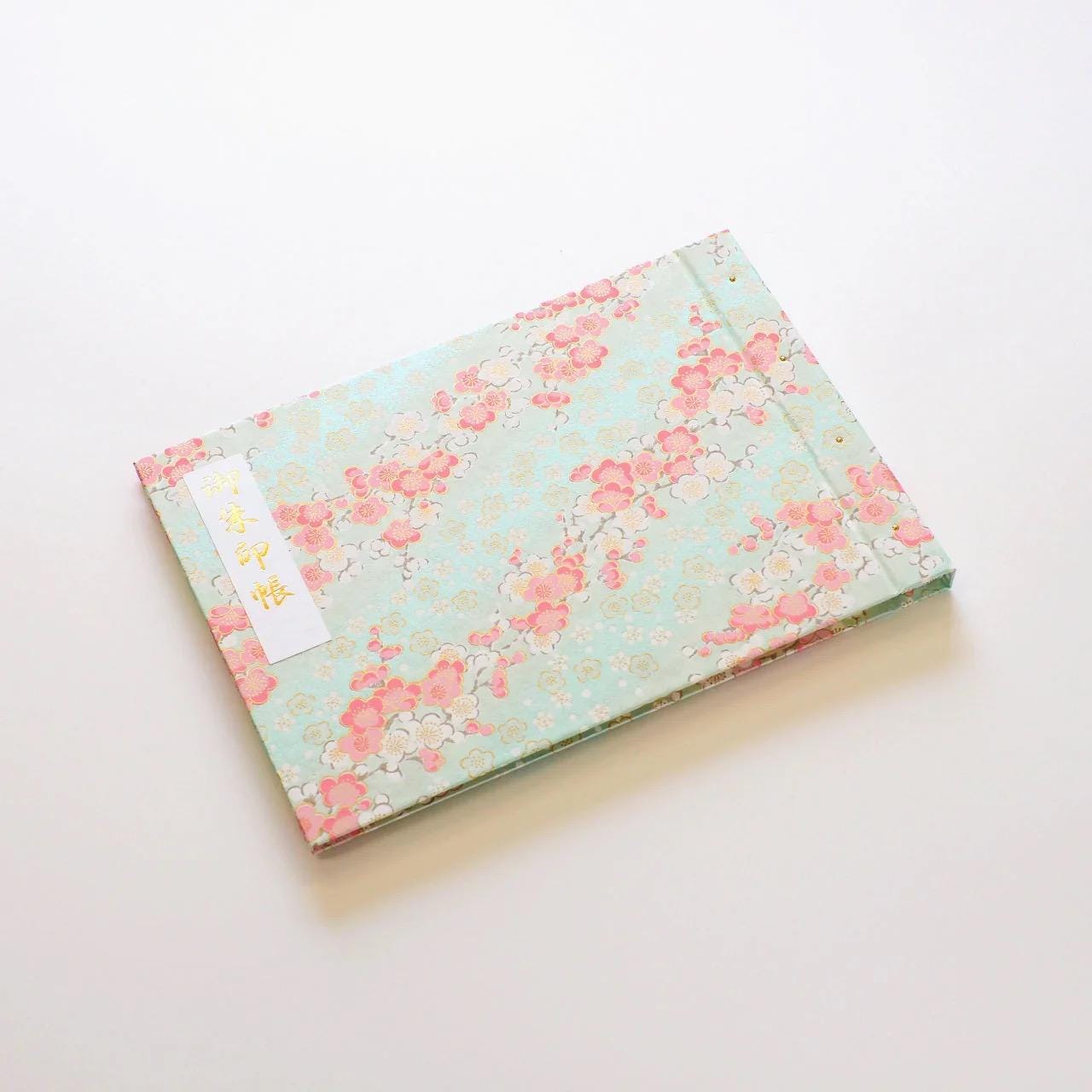 Goshuin Holder (Spread Size), Pink & White Flowers