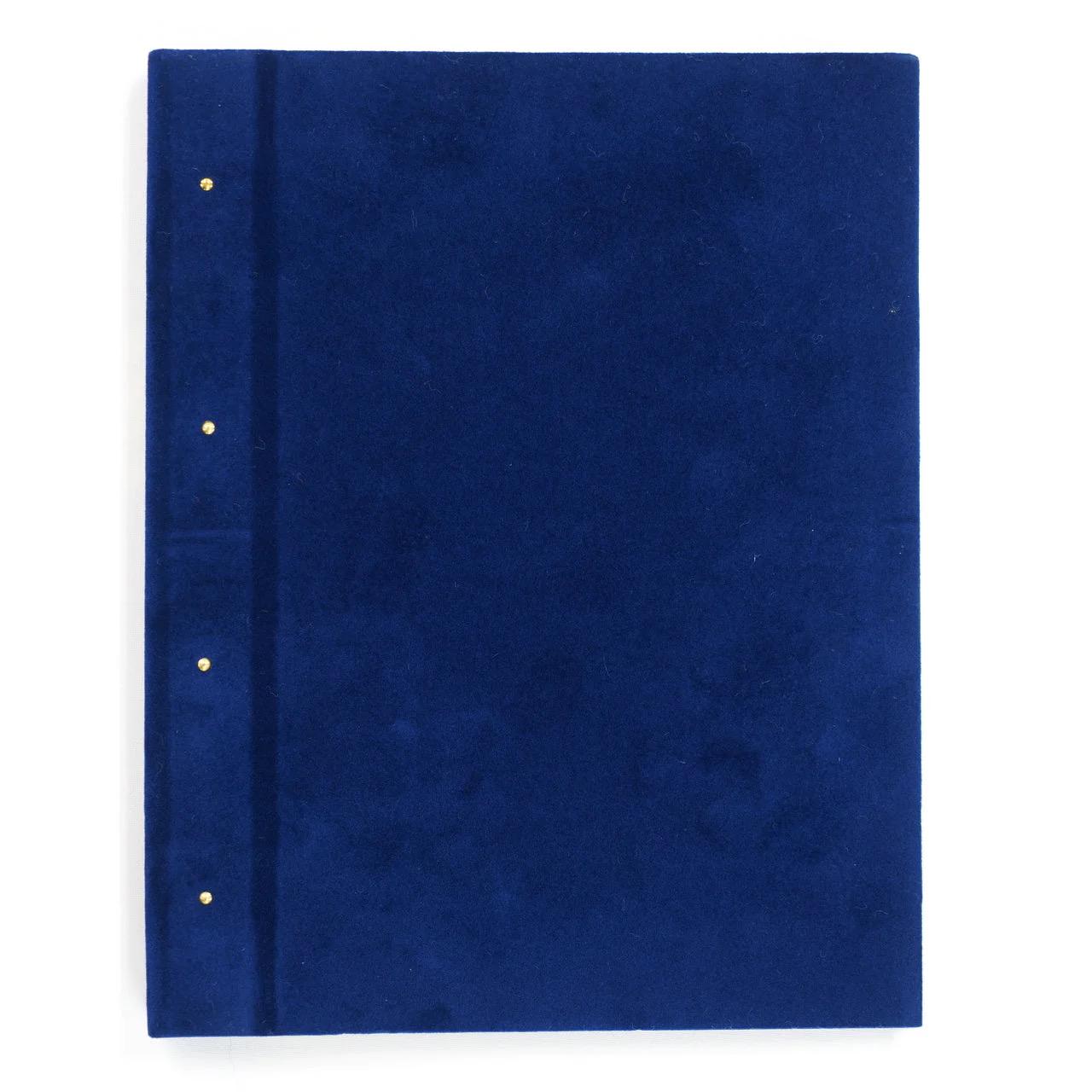 Castle Seal Book Holder, Navy Blue Velvet