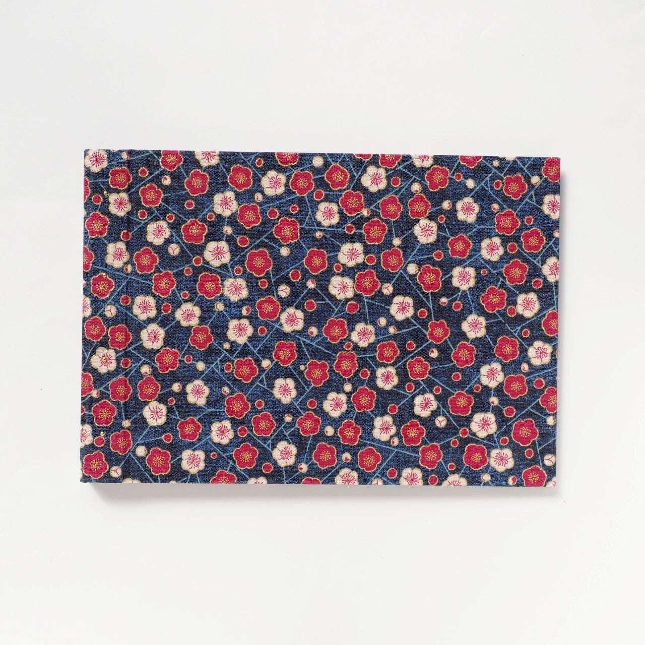 Goshuin Holder (Spread Size), Haikara Ice Plum/Navy Blue