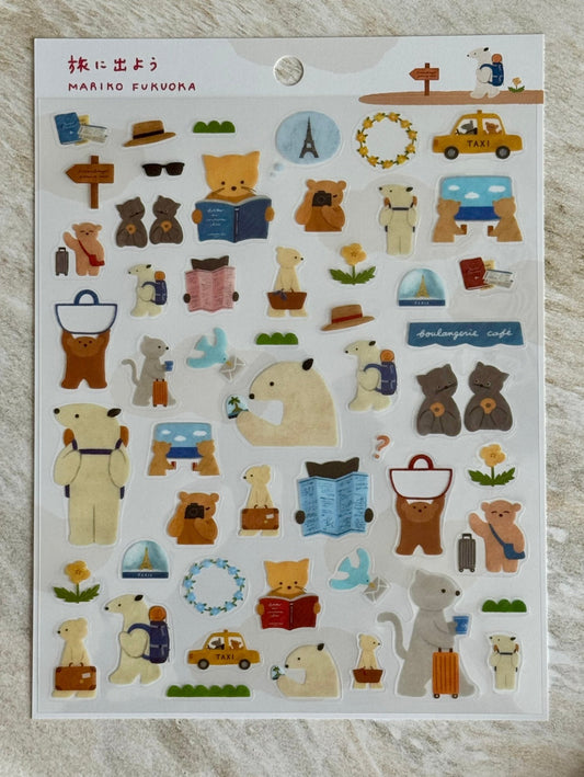 Japanese Animals on Trips Stickers - Scents of Japan