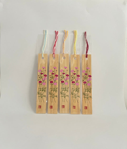 Japanese Bamboo Bookmark, Pink Flowers - Scents of Japan