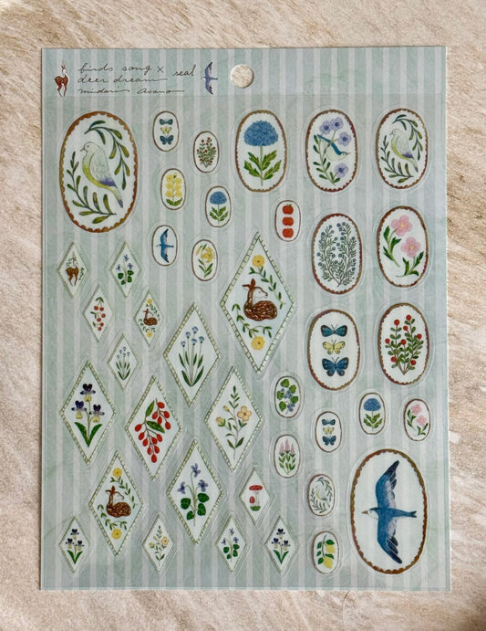 Japanese Birds & Flowers Stickers - Scents of Japan