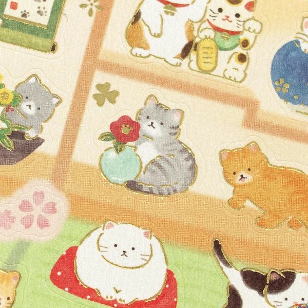 Japanese Cats & A Room Stickers - Scents of Japan