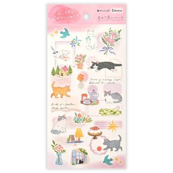 Japanese Cats, Flowers & Garden Stickers - Scents of Japan