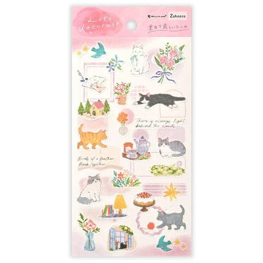 Japanese Cats, Flowers & Garden Stickers - Scents of Japan