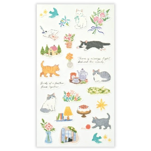 Japanese Cats, Flowers & Garden Stickers - Scents of Japan
