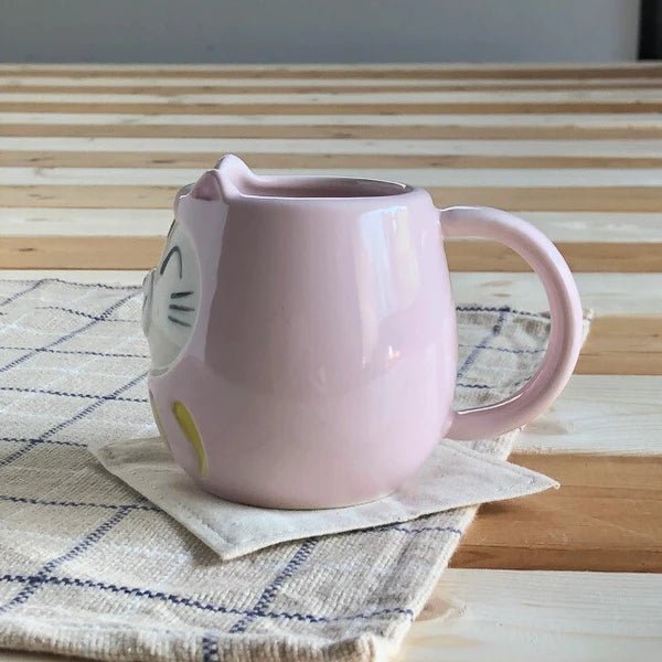 Japanese Ceramic Mug, Pink Cat - Scents of Japan