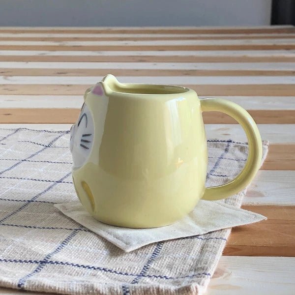 Japanese Ceramic Mug, Yellow Cat - Scents of Japan
