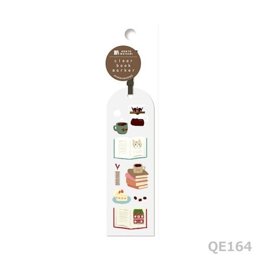 Japanese Clear Bookmark – Books & Coffee - Scents of Japan