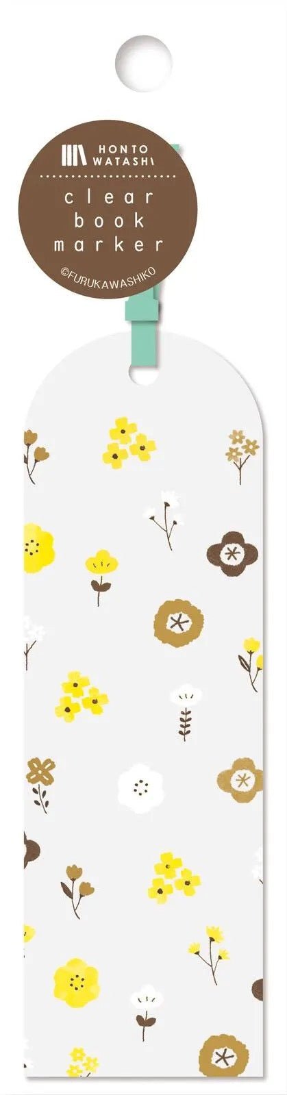 Japanese Clear Bookmark – Yellow Flowers - Scents of Japan