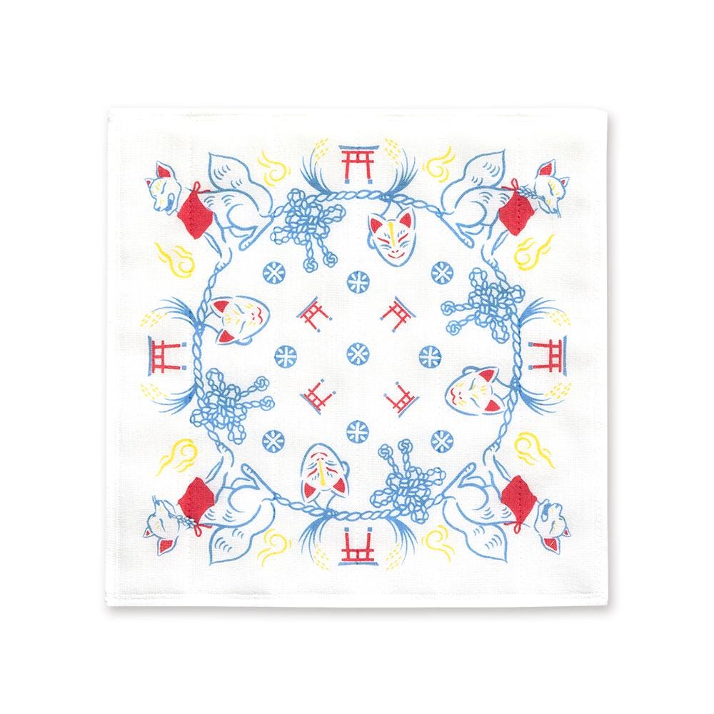 Japanese Dish Cloth, Foxes - Scents of Japan
