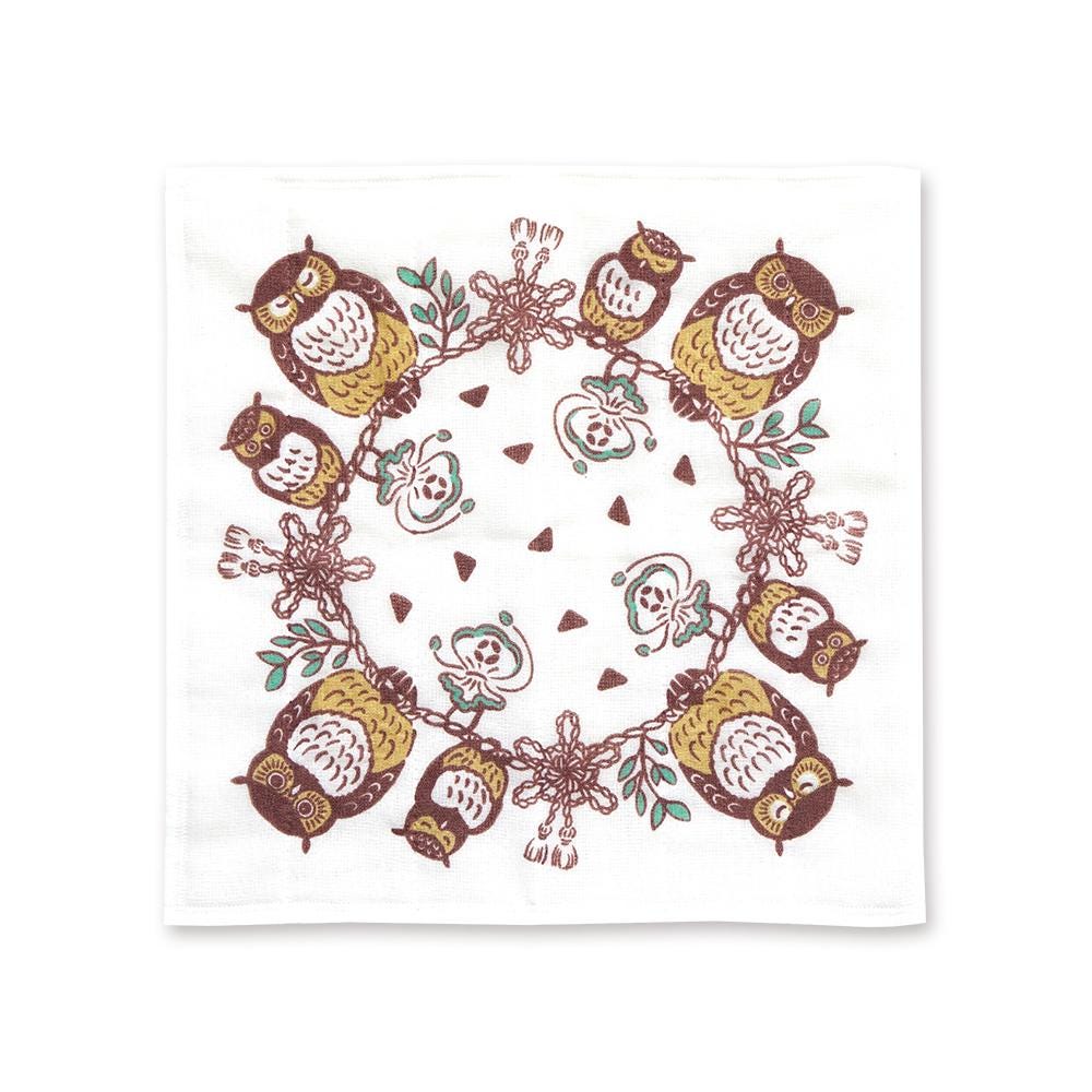 Japanese Dish Cloth, Owls - Scents of Japan