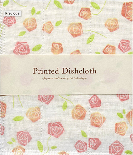 Japanese Dish Cloth, Roses - Scents of Japan