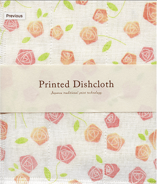 Japanese Dish Cloth, Roses - Scents of Japan