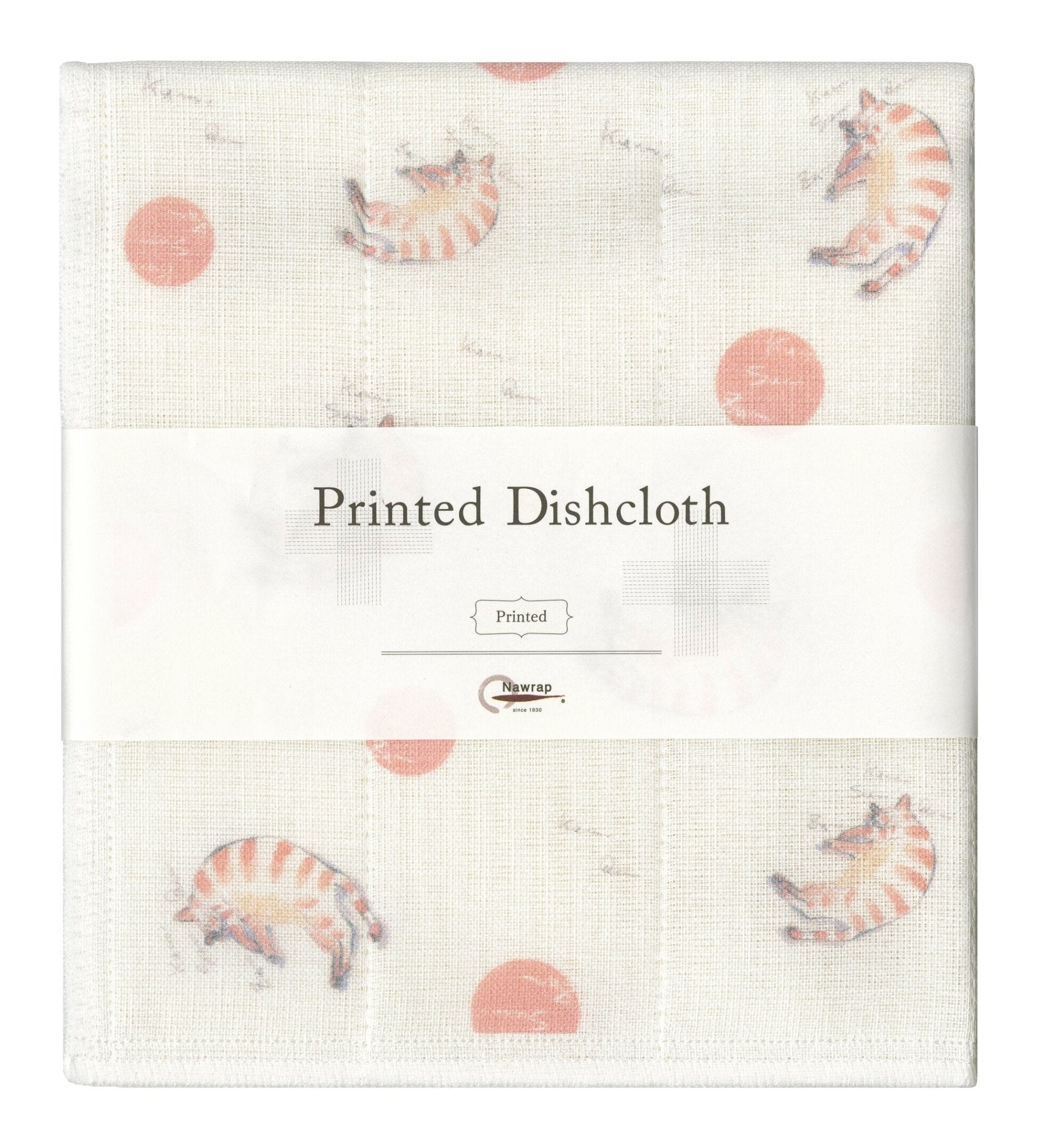 Japanese Dish Cloth, Stripey Cats - Scents of Japan