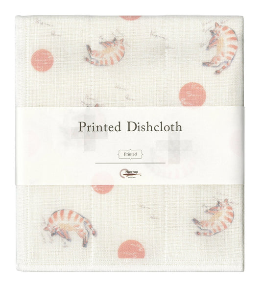 Japanese Dish Cloth, Stripey Cats - Scents of Japan