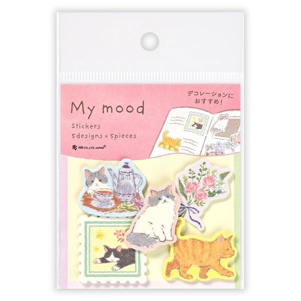 Japanese Flake Stickers – My Mood, Pink Cats - Scents of Japan