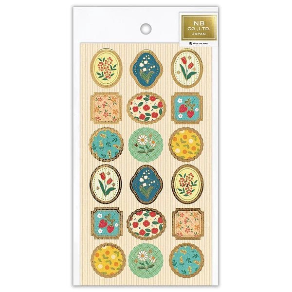 Japanese Flowers in Frames Stickers - Scents of Japan