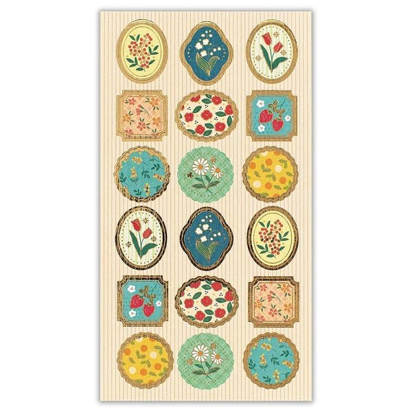 Japanese Flowers in Frames Stickers - Scents of Japan