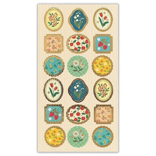 Japanese Flowers in Frames Stickers - Scents of Japan