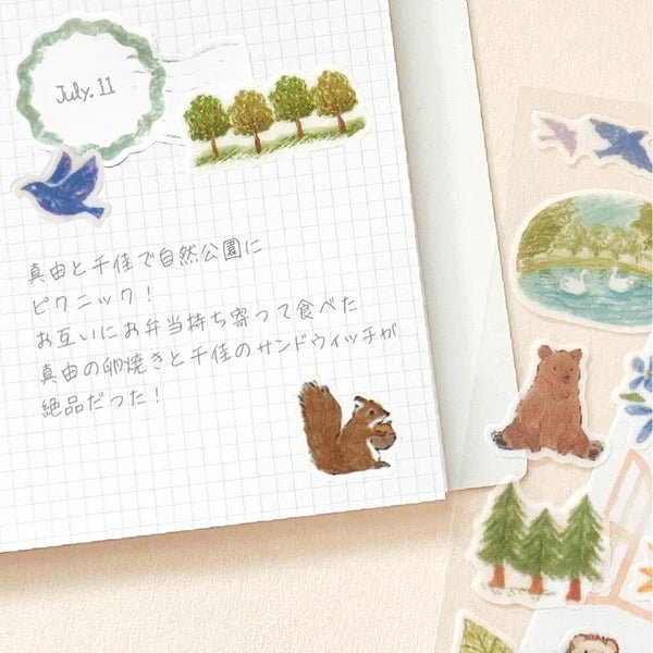 Japanese Forest Animals Stickers - Scents of Japan