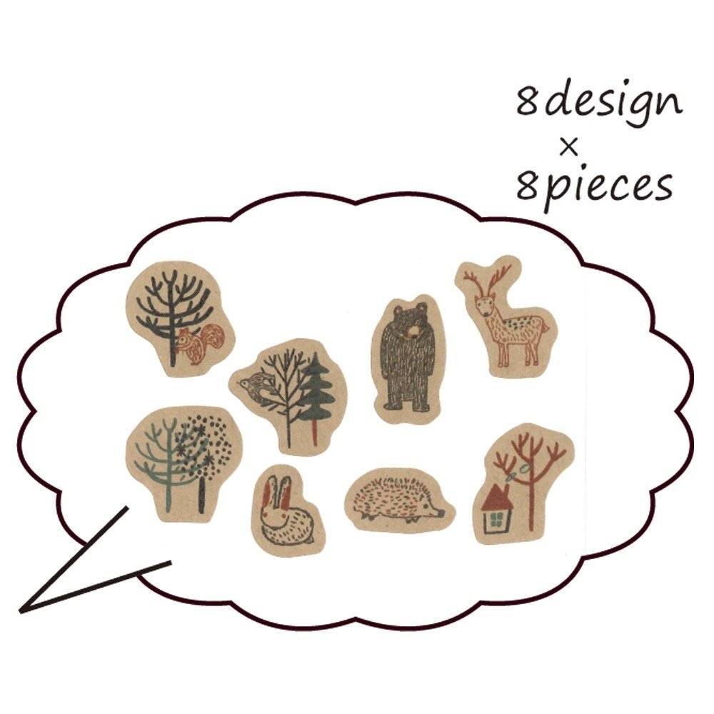 Japanese Forest Animals Stickers - Scents of Japan