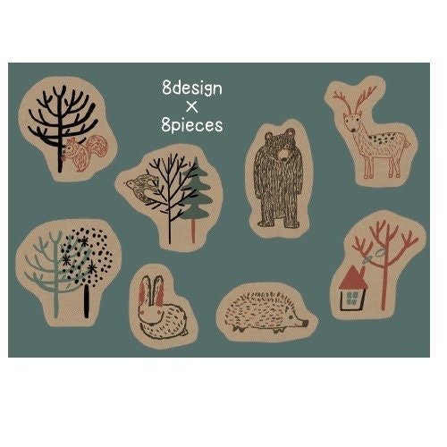 Japanese Forest Animals Stickers - Scents of Japan